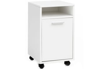 Rullkontejner Wohnling förvaringsbricka, 1 dörr, folierad spånskiva med hjul, modern stil Vit - Vit - Förvaring - Förvaringsmöbler - Byrå - Hurts