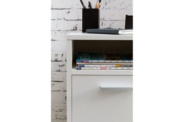 Rullkontejner Wohnling förvaringsbricka, 1 dörr, folierad spånskiva med hjul, modern stil Vit - Vit - Förvaring - Skåp - Förvaringsskåp - Kontorsskåp - Ritningsskåp & arkitektskåp
