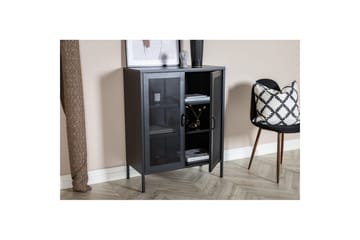 Skåp Misha - Svart, 40x80x102 - Förvaring - Skåp - Förvaringsskåp - Kontorsskåp - Dokumentskåp