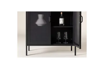 Skåp Misha - Svart, 40x80x102 - Förvaring - Skåp - Förvaringsskåp - Kontorsskåp - Dokumentskåp