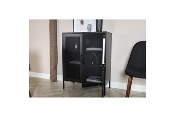 Skåp Misha - Svart, 40x80x102 - Förvaring - Skåp - Förvaringsskåp - Kontorsskåp - Dokumentskåp