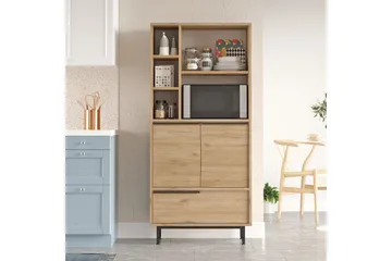 Liyakat Högskåp - Valnöt - Förvaring - Skåp - Förvaringsskåp