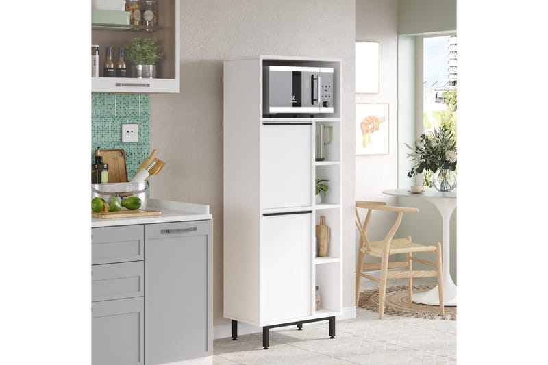 Liyakat Högskåp - Vit - Förvaring - Skåp - Förvaringsskåp