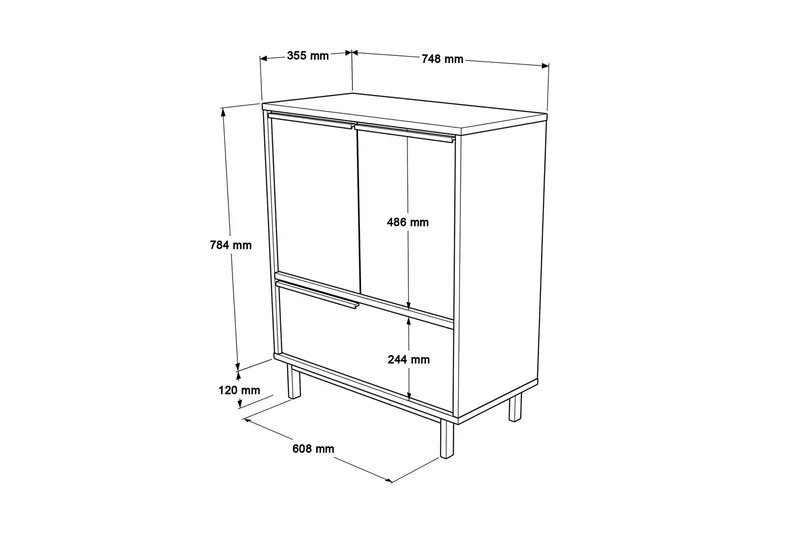 Liyakat Underskåp - Valnöt - Förvaring - Skåp - Förvaringsskåp