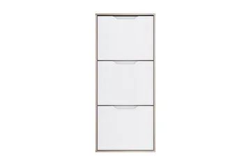 Llanharry Skoskåp 55x130 cm - Brun/Vit - Förvaring - Skåp - Förvaringsskåp