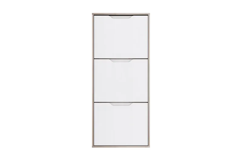 Llanharry Skoskåp 55x130 cm, Brun/Vit