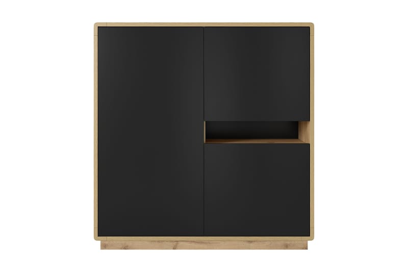 Louetta Highboard 121x126 cm - Brun/Svart - Förvaring - Skåp - Förvaringsskåp
