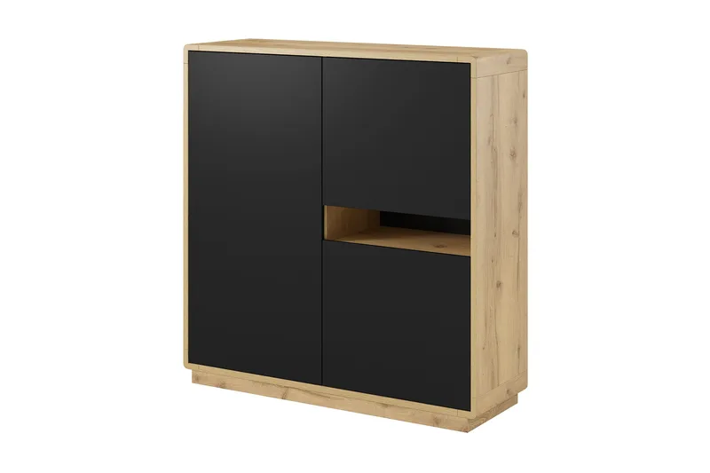 Louetta Highboard 121x126 cm, Brun/Svart