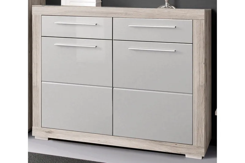 Luovaure Skoskåp 119 cm - Brun/Vit - Förvaring - Skåp - Förvaringsskåp