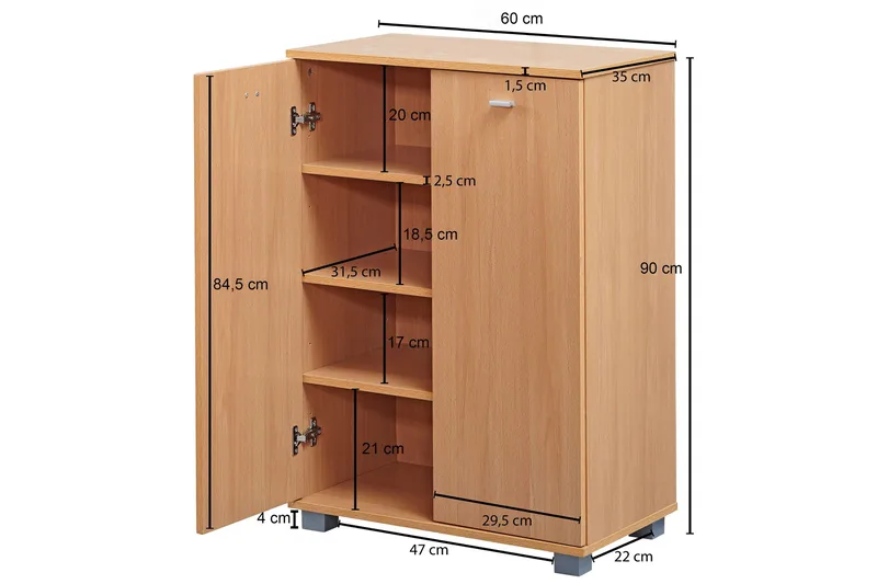 Lynasia Skoskåp - Trä/natur - Förvaring - Skåp - Förvaringsskåp