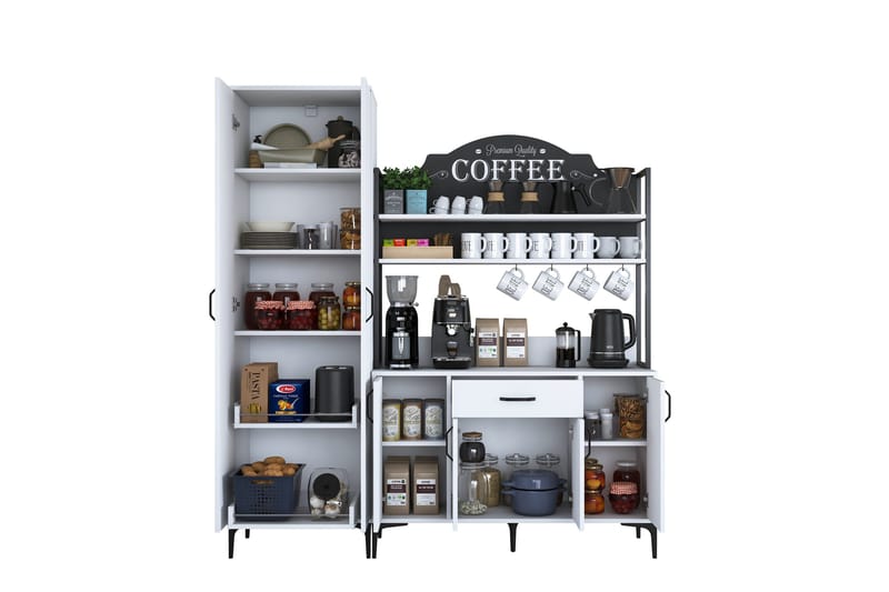 Manorma Highboard - Vit - Förvaring - Skåp - Förvaringsskåp