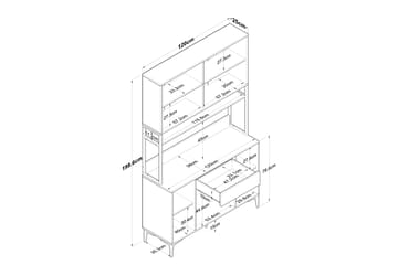 Manorma Highboard - Vit - Förvaring - Skåp - Förvaringsskåp