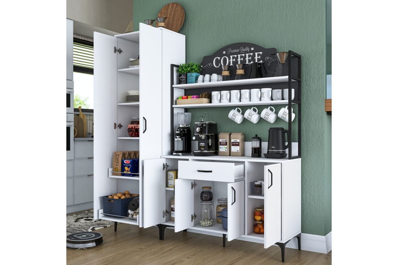 Manorma Highboard - Vit - Förvaring - Skåp - Förvaringsskåp