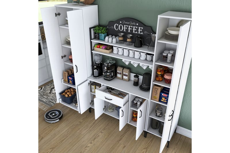 Manorma Highboard - Vit - Förvaring - Skåp - Förvaringsskåp