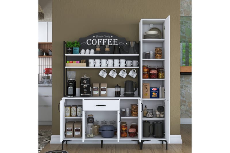 Manorma Highboard - Vit - Förvaring - Skåp - Förvaringsskåp