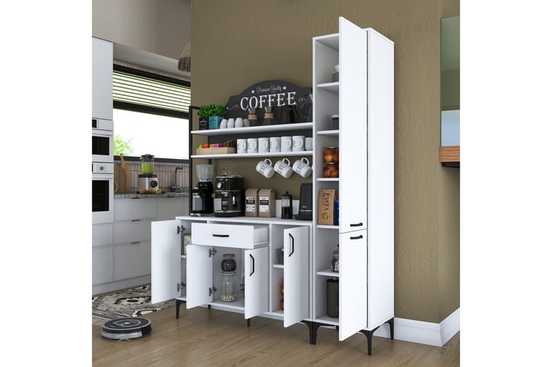 Manorma Highboard - Vit - Förvaring - Skåp - Förvaringsskåp