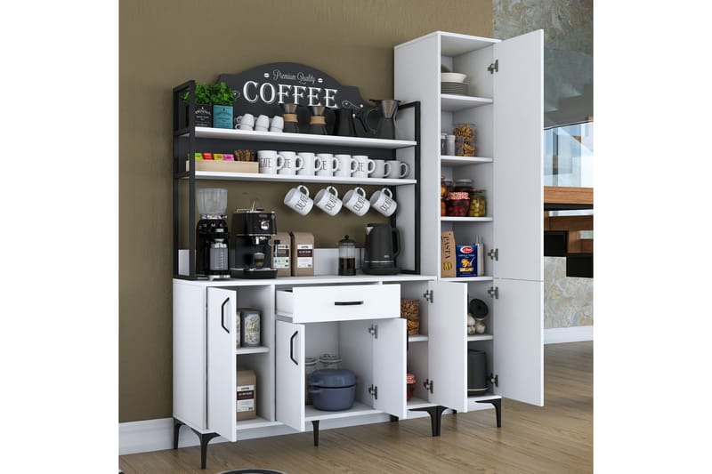 Manorma Highboard - Vit - Förvaring - Skåp - Förvaringsskåp