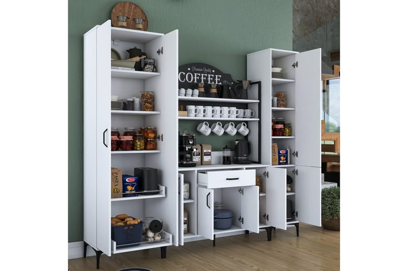 Manorma Highboard - Vit - Förvaring - Skåp - Förvaringsskåp