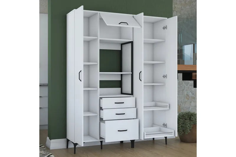 Manorma Highboard - Vit - Förvaring - Skåp - Förvaringsskåp