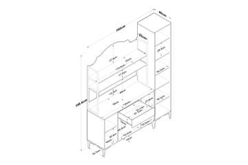 Manorma Highboard - Vit - Förvaring - Skåp - Förvaringsskåp