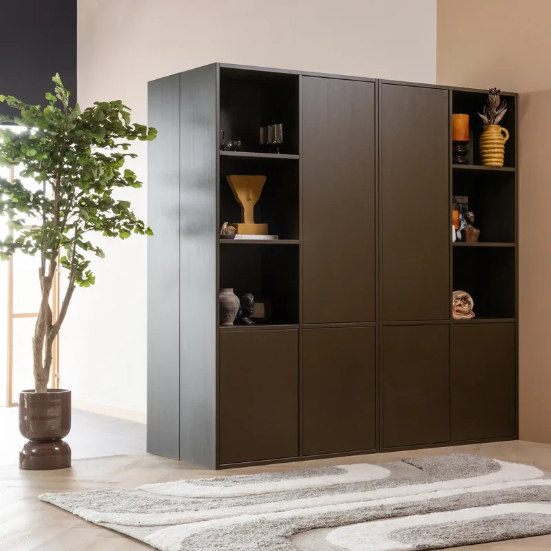 Förvaringsskåp Meggy 215 cm - Mellanbrun - Förvaring - Skåp - Förvaringsskåp