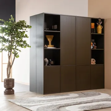 Förvaringsskåp Meggy 215 cm - Mellanbrun - Förvaring - Skåp - Förvaringsskåp