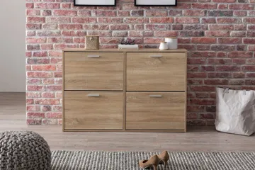 Metia Skoskåp 120x24 cm - Trä/natur - Förvaring - Skåp - Förvaringsskåp