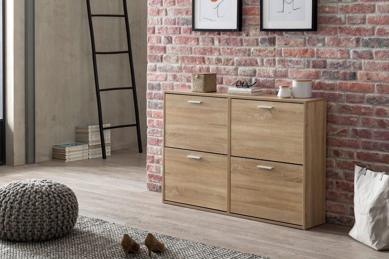 Metia Skoskåp 120x24 cm - Trä/natur - Förvaring - Skåp - Förvaringsskåp