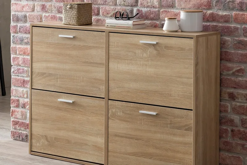 Metia Skoskåp 120x24 cm - Trä/natur - Förvaring - Skåp - Förvaringsskåp