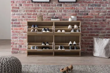 Metia Skoskåp 120x24 cm - Trä/natur - Förvaring - Skåp - Förvaringsskåp