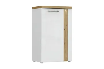 Nessebar Highboard 44x61 cm - Vit/Brun - Förvaring - Skåp - Förvaringsskåp