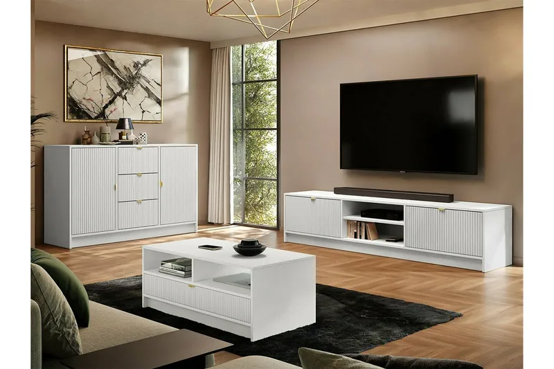 Novaj Highboard - Vit - Förvaring - Skåp - Förvaringsskåp