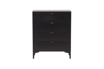 Piring Skåpsbyrå med fyra lådor 78x40x117 cm - Svart - Förvaring - Skåp - Förvaringsskåp