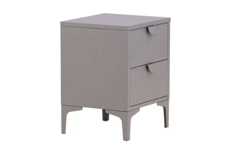 Piring Skåpsbyrå med två lådor 45x40x52 cm, Ljusgrå