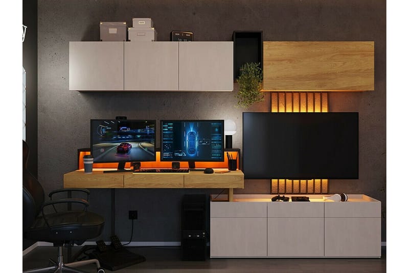 Rathmore Highboard Ljusgrå - Förvaring - Skåp - Förvaringsskåp