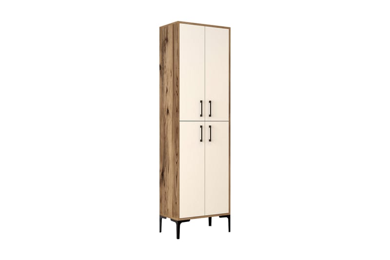 Retzow Highboard 60x35 cm, Mörkbrun/Beige