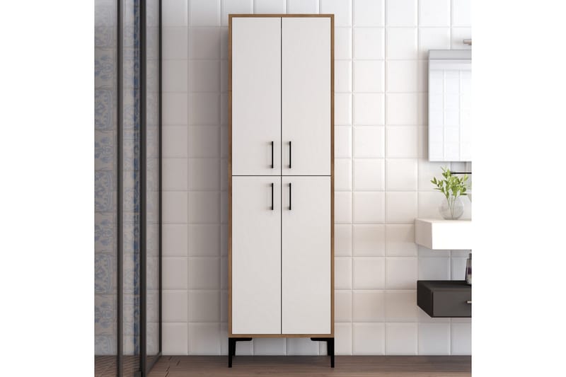 Retzow Highboard 60x35 cm - Mörkbrun/Vit - Förvaring - Skåp - Förvaringsskåp