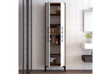 Retzow Highboard 60x35 cm - Mörkbrun/Vit - Förvaring - Skåp - Förvaringsskåp