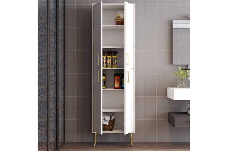 Retzow Highboard - Guld/Vit - Förvaring - Skåp - Förvaringsskåp