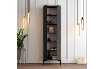 Retzow Skoskåp 60x35 cm - Mörkbrun/Antracit - Förvaring - Skåp - Förvaringsskåp