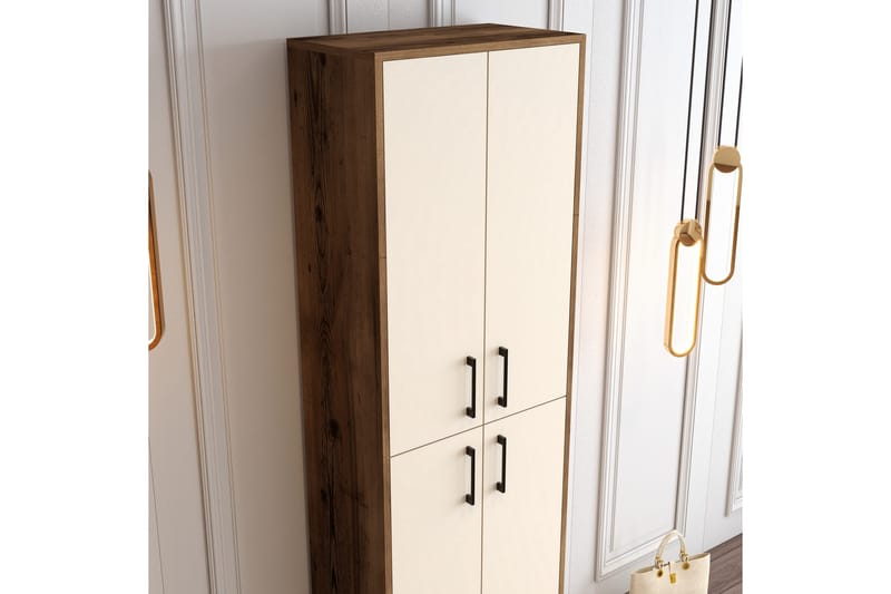 Retzow Skoskåp 60x35 cm - Mörkbrun/Beige - Förvaring - Skåp - Förvaringsskåp