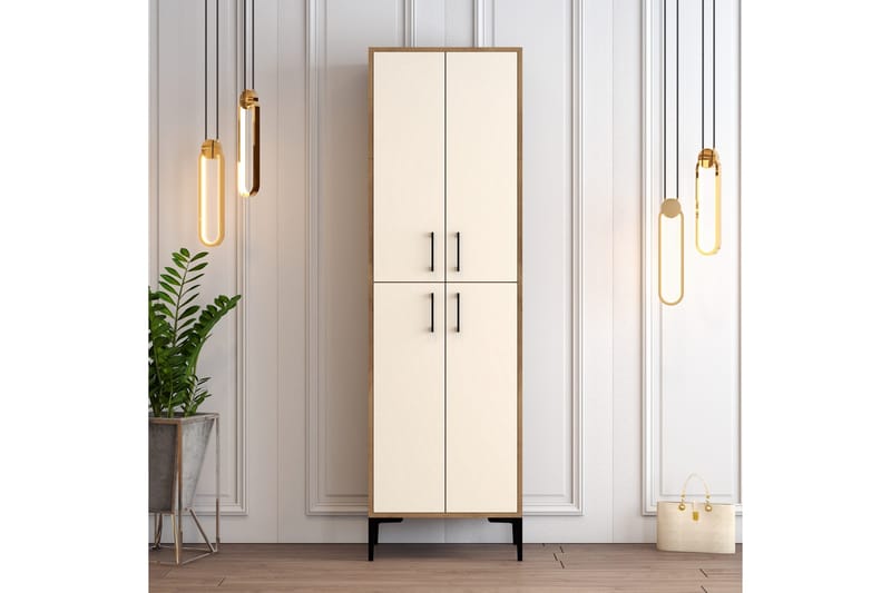 Retzow Skoskåp 60x35 cm - Mörkbrun/Beige - Förvaring - Skåp - Förvaringsskåp