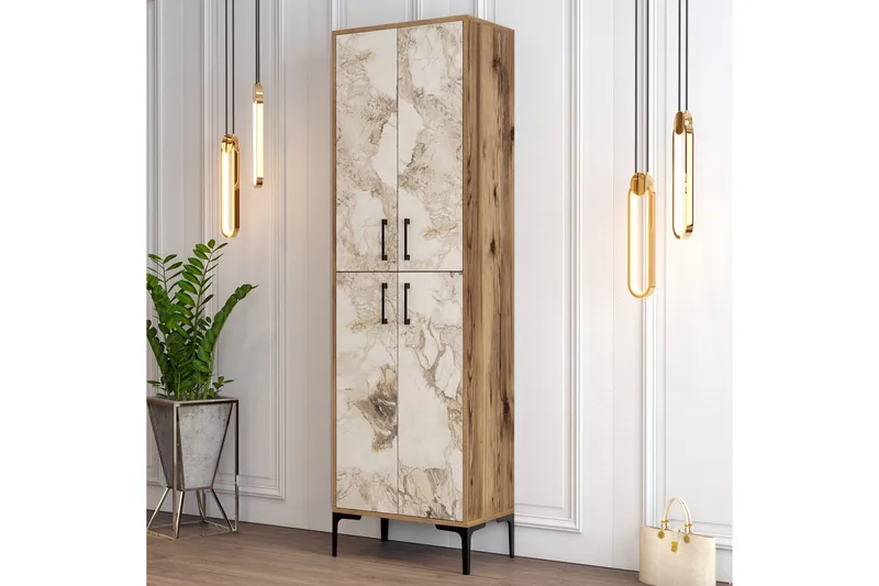 Retzow Skoskåp 60x35 cm - Mörkbrun/Ljusbrun - Förvaring - Skåp - Förvaringsskåp