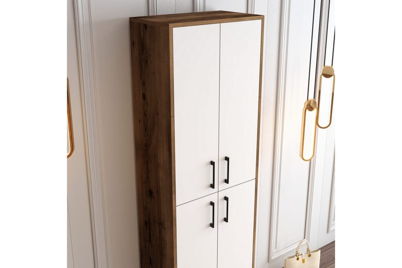 Retzow Skoskåp 60x35 cm - Mörkbrun/Vit - Förvaring - Skåp - Förvaringsskåp