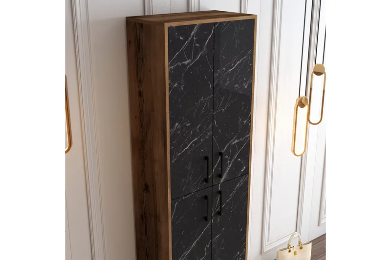 Retzow Skoskåp 60x35 cm - Svart/Mörkbrun - Förvaring - Skåp - Förvaringsskåp