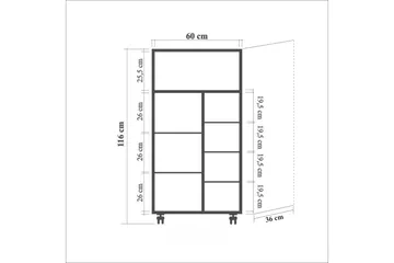 Ricado Köksskåp 116 cm - Trä/natur - Förvaring - Skåp - Förvaringsskåp