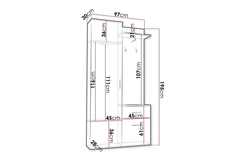 Rosehall Highboard Black - Förvaring - Skåp - Förvaringsskåp