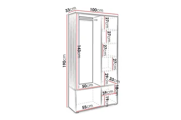 Rosehall Highboard Brown - Förvaring - Skåp - Förvaringsskåp