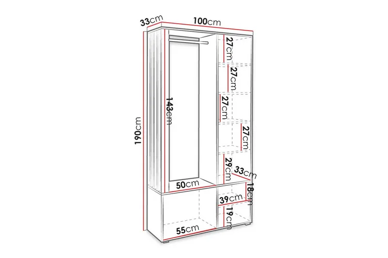 Rosehall Highboard Brown - Förvaring - Skåp - Förvaringsskåp