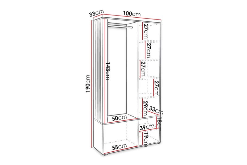 Rosehall Highboard Brown - Förvaring - Skåp - Förvaringsskåp